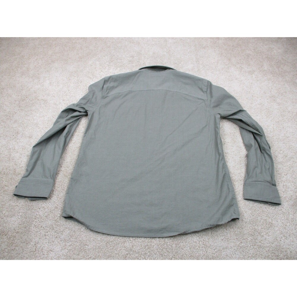 Flylow Shirt Adult Medium M Green Cotton Long Sleeve Casual Button Up Mens - Picture 8 of 11
